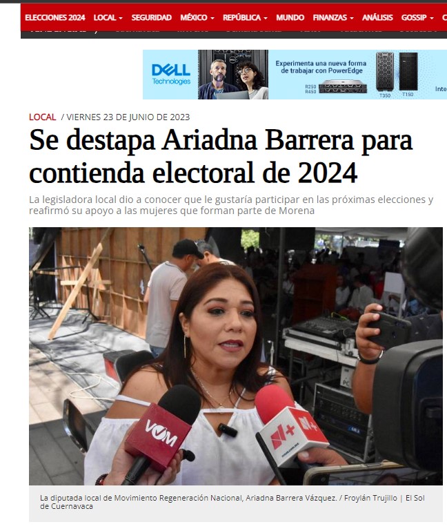 Se destapa Ariadna Barrera para contienda electoral de 2024