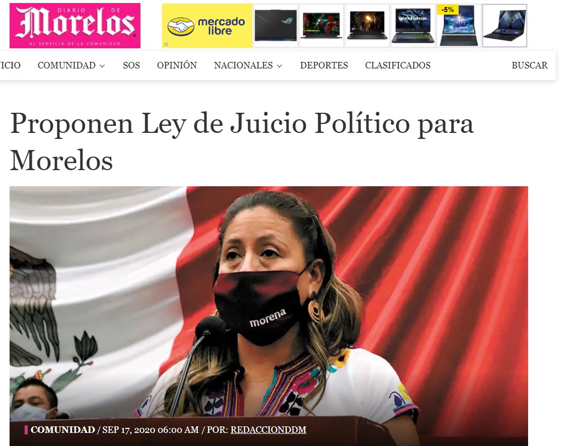 Proponen Ley de Juicio Político para Morelos