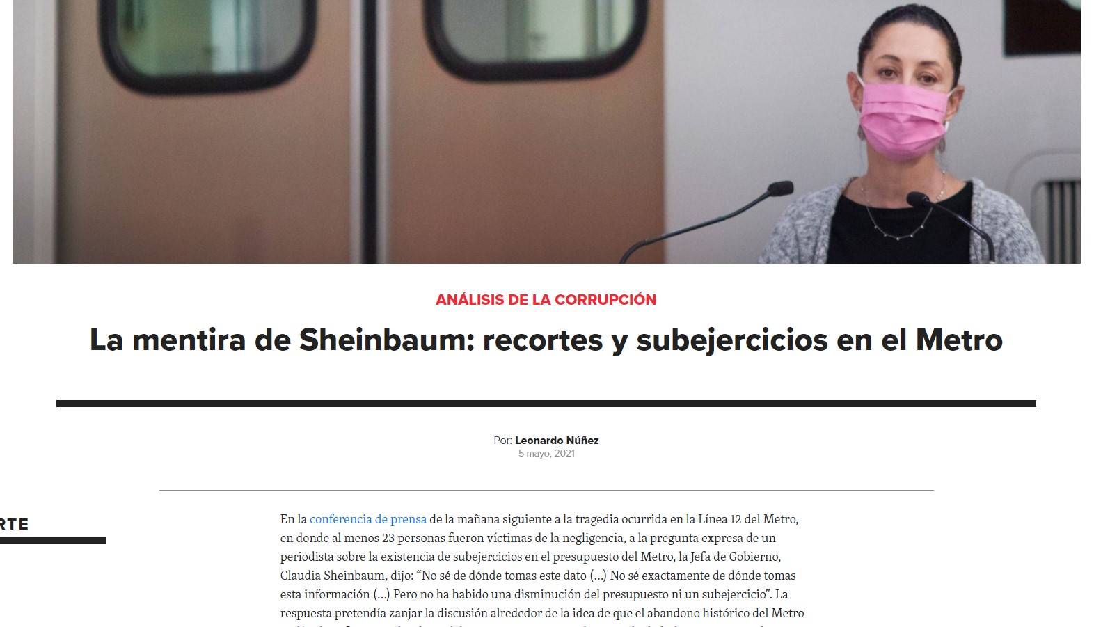 La mentira de Sheinbaum: recortes y subejercicios en el Metro