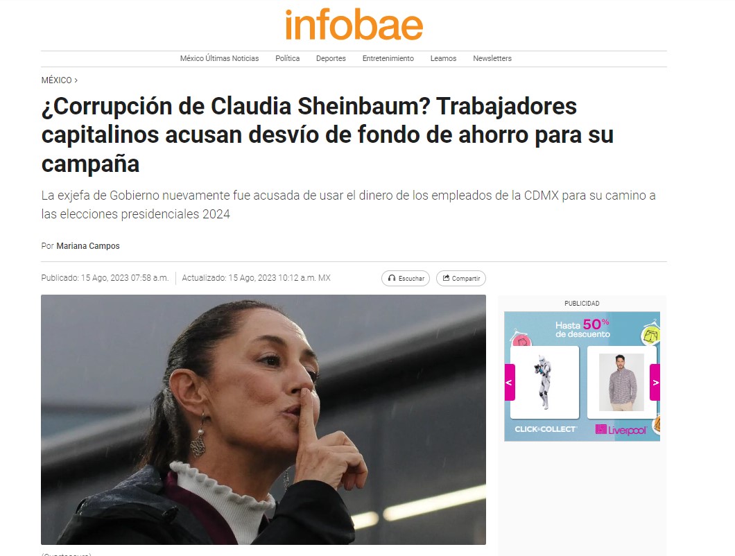 ¿Corrupción de Claudia Sheinbaum? Trabajadores capitalinos acusan desvío de fondo de ahorro para su campaña